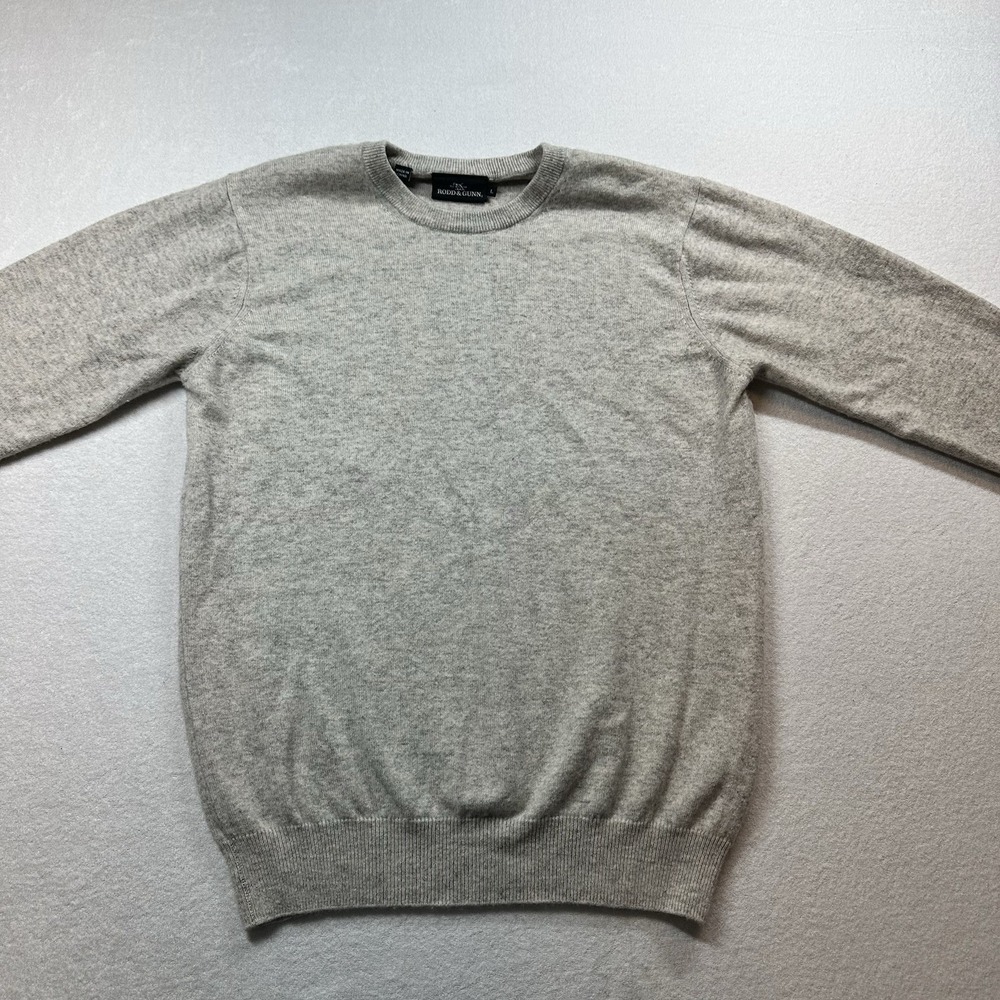 Rodd & Gunn Mens L Gray Merino Wool‎ Cashmere Crewneck Sweater Pullover